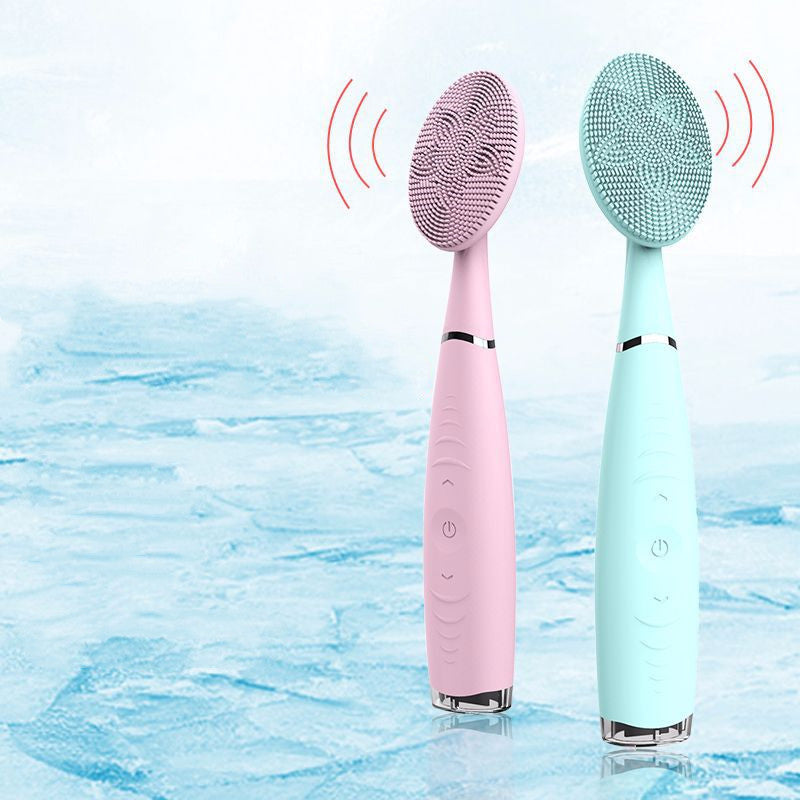 Brosse nettoyante visage LUMÉA bleue et rose