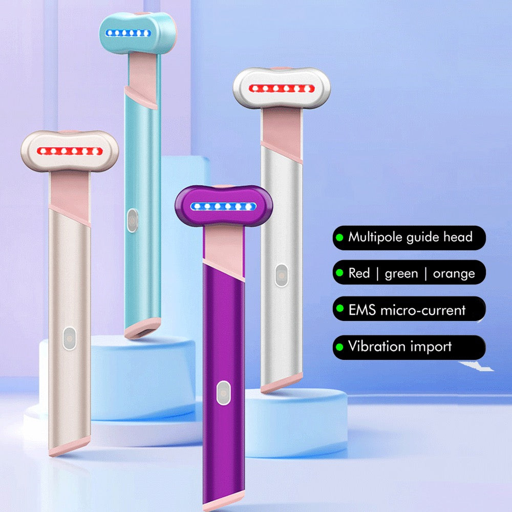 Baguette Yeux & Visage 4-en-1 – Chaleur, LED Rouge & Massage